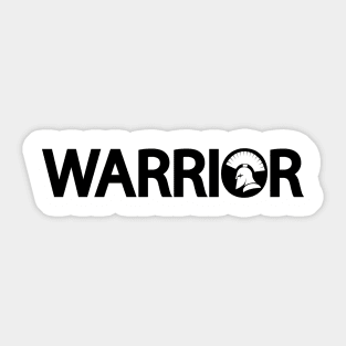 Warrior Ready For War Typography Design Sticker